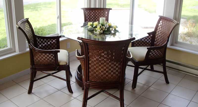 rattan dining table