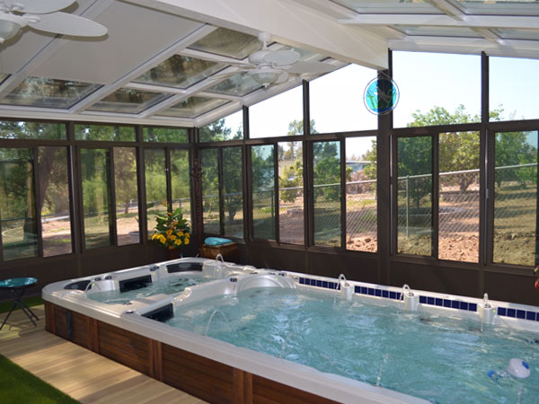 sunroom hot tub