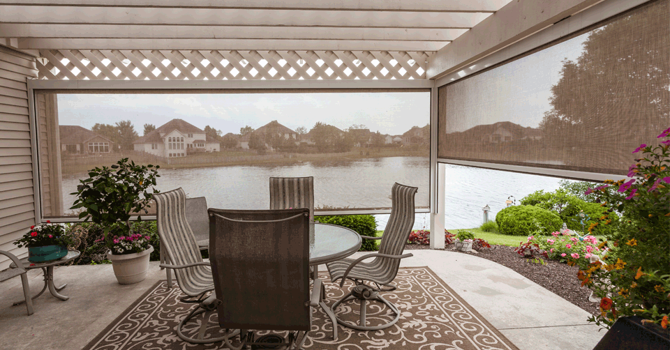 Outdoor deals motorized shades