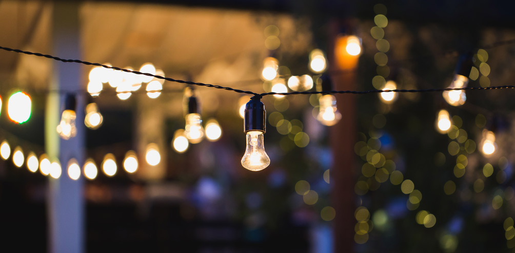 pergola string lights