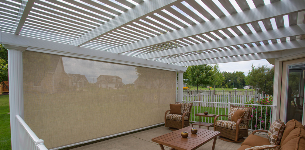 shade screen for pergola