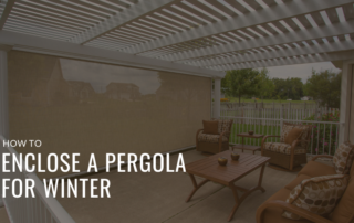 how to enclose pergola for winter