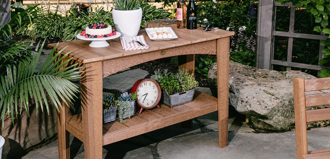 outdoor buffet table