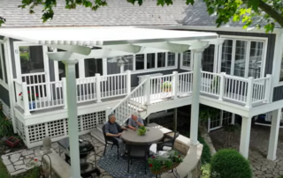 operable pergola transformed outdoor living space