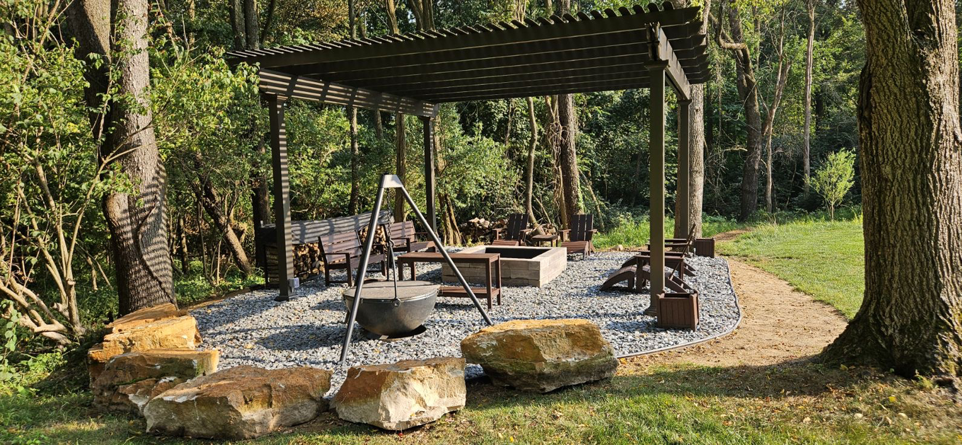 fire pit pergola