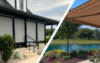 retractable awning magnatrack screens northern indiana, fort wayne, south bend, michigan